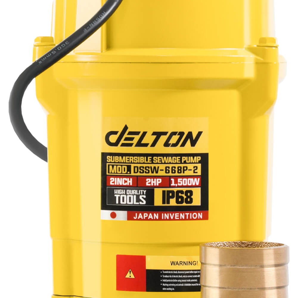 ปั๊มจุ่ม DELTON รุ่น DSSW-668P-2 ขนาด 2 นิ้ว 2HP 1,500W
